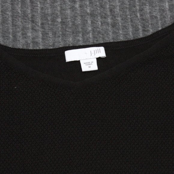 J Jill 3/4 Sleeve Pullover Sweater Medium Black - Picture 4 of 4
